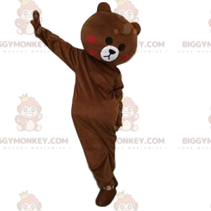 Traje de mascote de ursinho marrom BIGGYMONKEY™, fantasia de