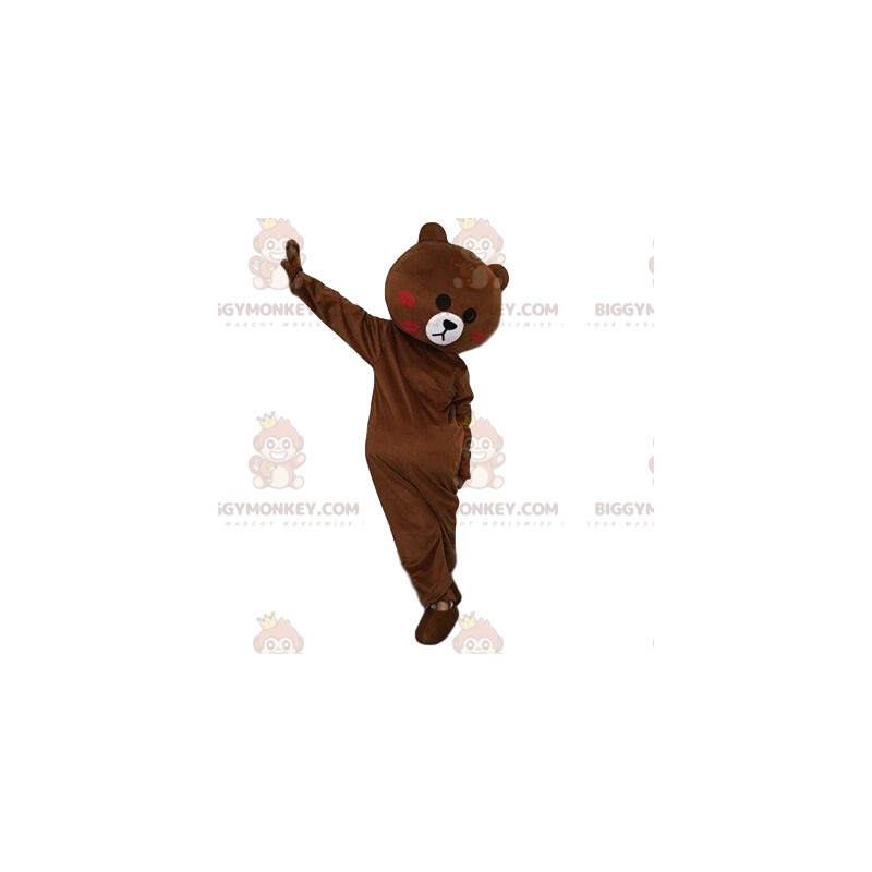 Traje de mascote de ursinho marrom BIGGYMONKEY™, fantasia de