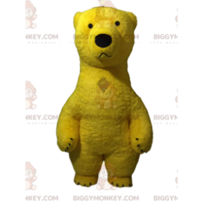 Oppustelig gul bamse BIGGYMONKEY™ maskotkostume, gul