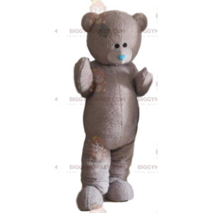 Traje de mascote de ursinho cinza BIGGYMONKEY™, traje de urso