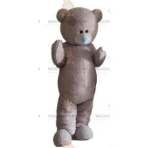 Gray teddy bear BIGGYMONKEY™ mascot costume, bear costume