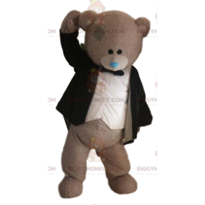 Costume da mascotte orso grigio BIGGYMONKEY™, costume da sposo