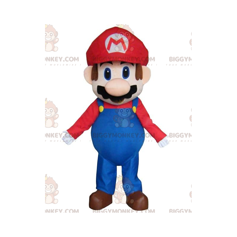 Costume de mascotte BIGGYMONKEY™ de Mario, plombier de jeux