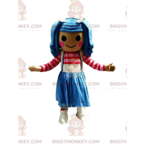 Costume da mascotte BIGGYMONKEY™ da ragazza colorata, costume