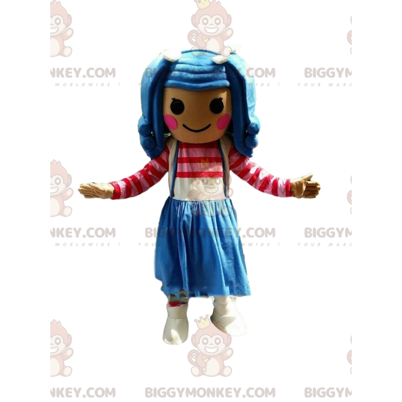 Costume da mascotte BIGGYMONKEY™ da ragazza colorata, costume