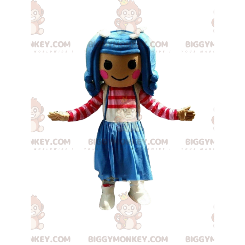 Kleurrijk BIGGYMONKEY™-mascottekostuum voor meisjes, heel