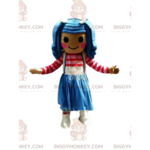 Costume de mascotte BIGGYMONKEY™ de fillette colorée, costume