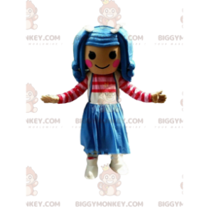 Traje de mascote de menina colorida BIGGYMONKEY™, fantasia de