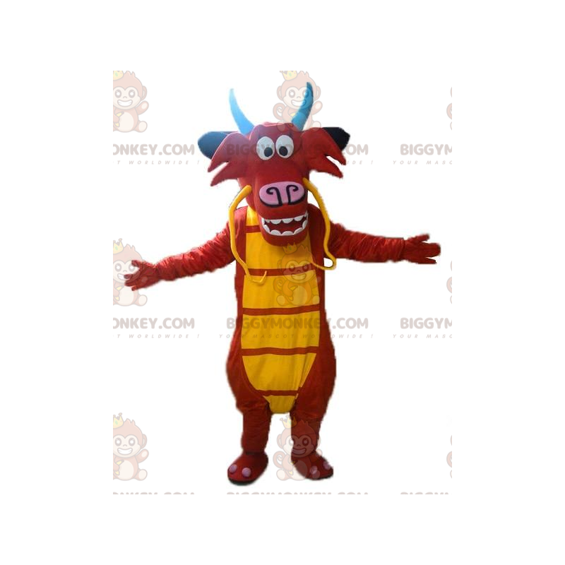 BIGGYMONKEY™ Maskottchenkostüm von Mushu, dem berühmten Drachen