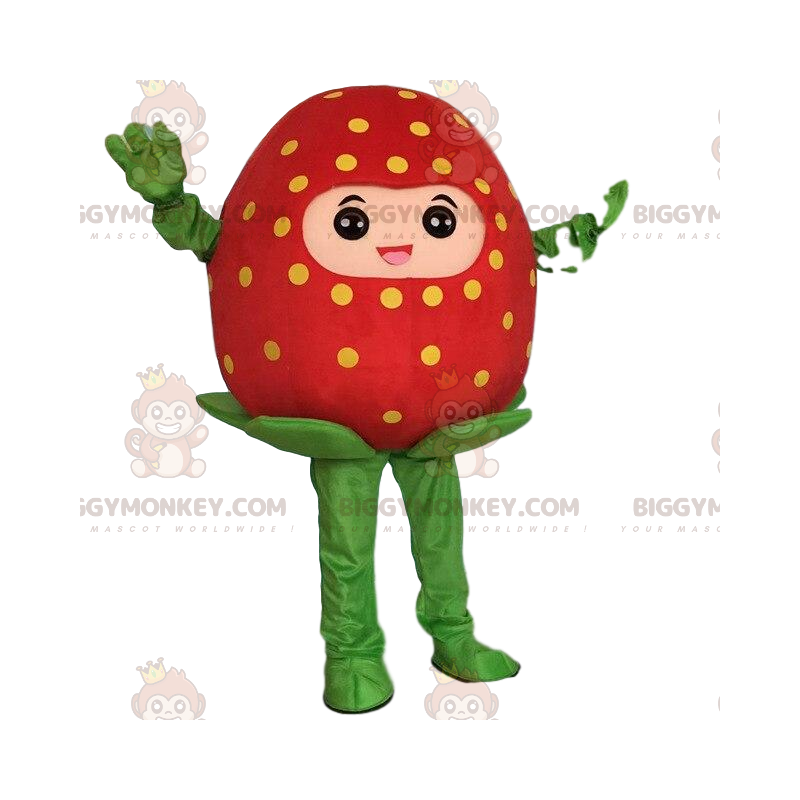 Costume mascotte BIGGYMONKEY™ fragola rossa, costume fragola