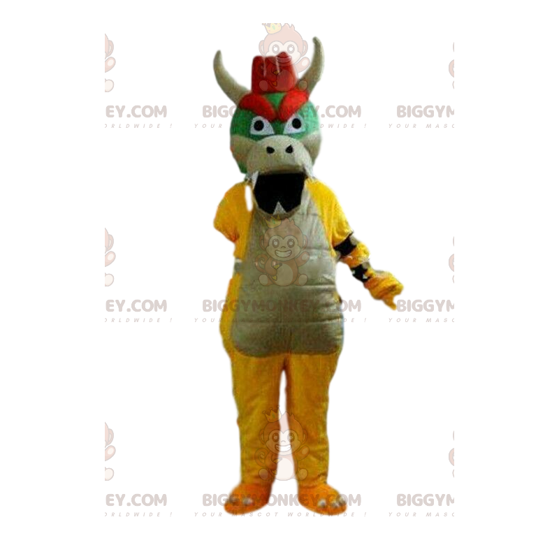 Felle draak BIGGYMONKEY™ mascottekostuum, kleurrijk