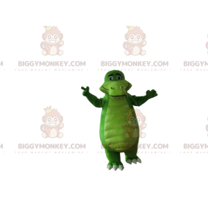 Kostým zeleného krokodýla BIGGYMONKEY™ maskota, kostým obřího