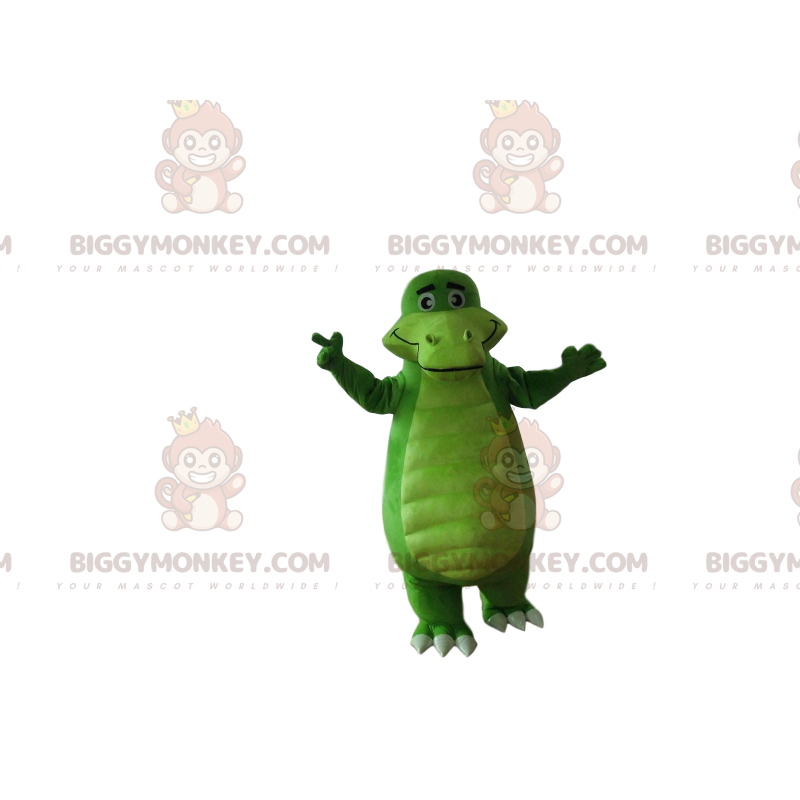 Costume de mascotte BIGGYMONKEY™ de crocodile vert, costume