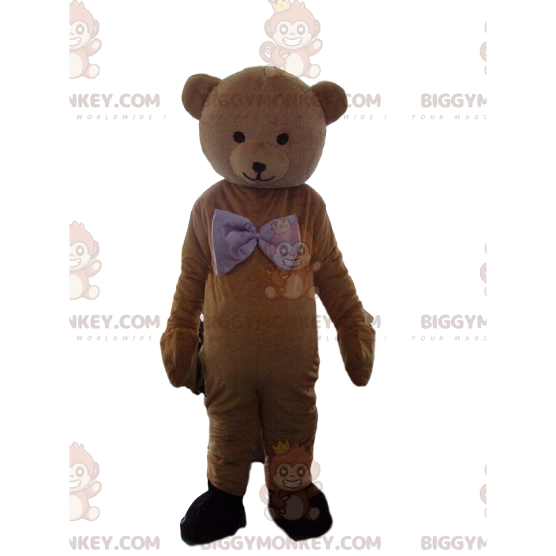 Traje de mascote de ursinho marrom BIGGYMONKEY™, fantasia de