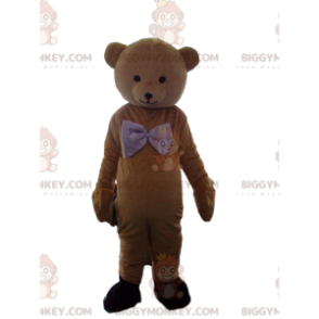Brun bamse BIGGYMONKEY™ maskotkostume, bjørnekostume, bamse -