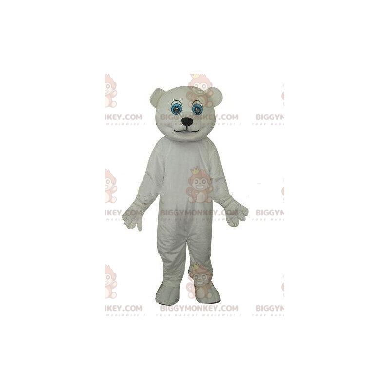 Eisbär BIGGYMONKEY™ Maskottchenkostüm, Polar Teddy BIGGYMONKEY™