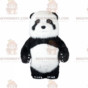 Traje de mascote BIGGYMONKEY™ de panda preto e branco, fantasia