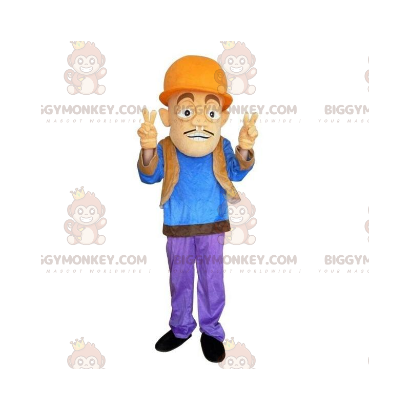 BIGGYMONKEY™ Worker Man -maskottiasu kypärällä - Biggymonkey.com