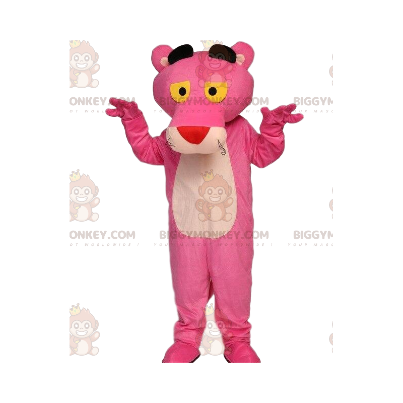 Beroemd stripfiguur BIGGYMONKEY™ Pink Panther-mascottekostuum -