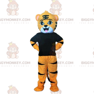 Costume mascotte BIGGYMONKEY™ tigre arancione, bianca e nera