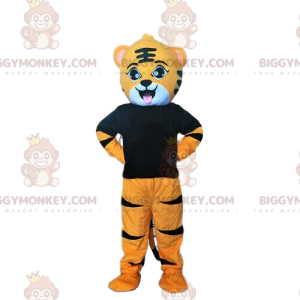 Oranje, witte en zwarte tijger BIGGYMONKEY™ mascottekostuum