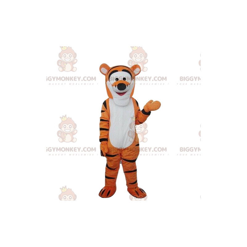Traje de mascote BIGGYMONKEY™ de Tigrão, o famoso amigo tigre
