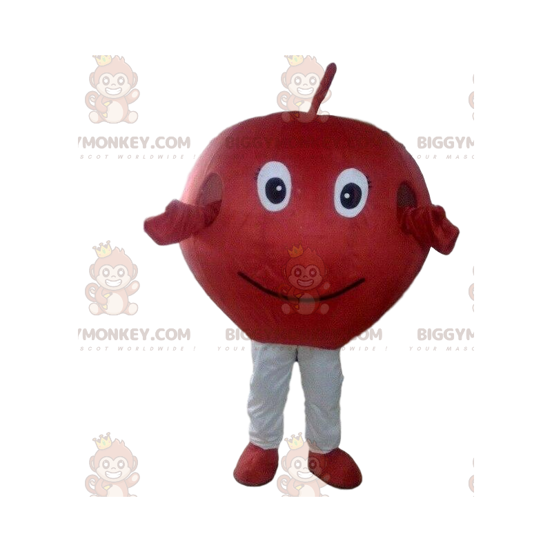 Punaisen omenan BIGGYMONKEY™ maskottiasu, punainen