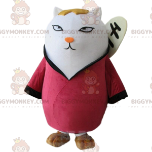 Disfraz de mascota Big Cat BIGGYMONKEY™ con vestido asiático