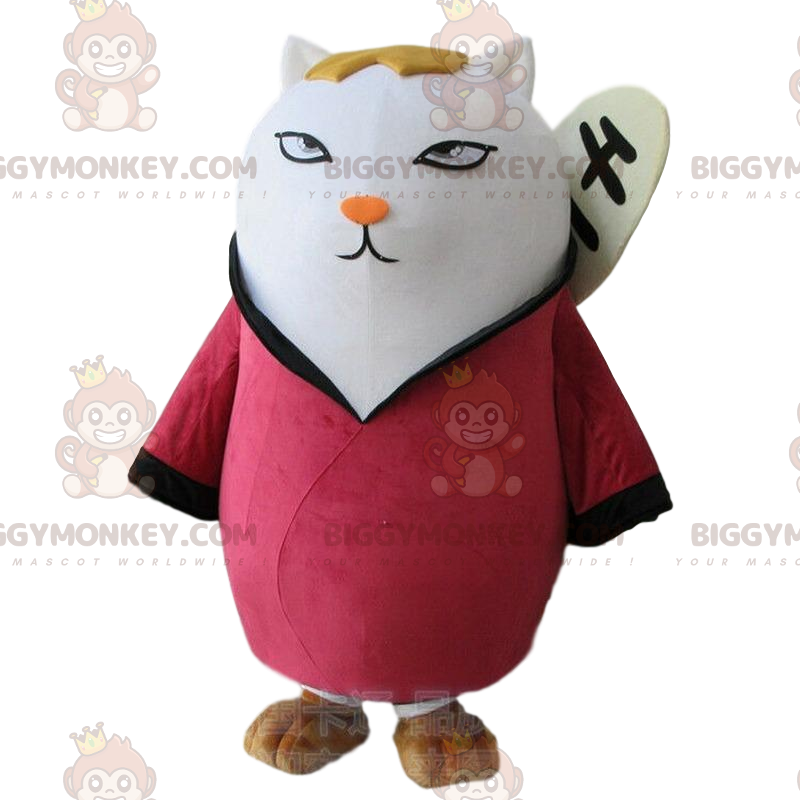 Costume da mascotte Big Cat BIGGYMONKEY™ in abito tradizionale