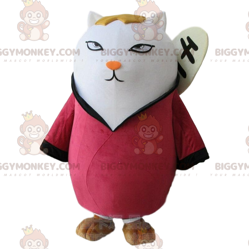 Traje de mascote Big Cat BIGGYMONKEY™ em traje tradicional