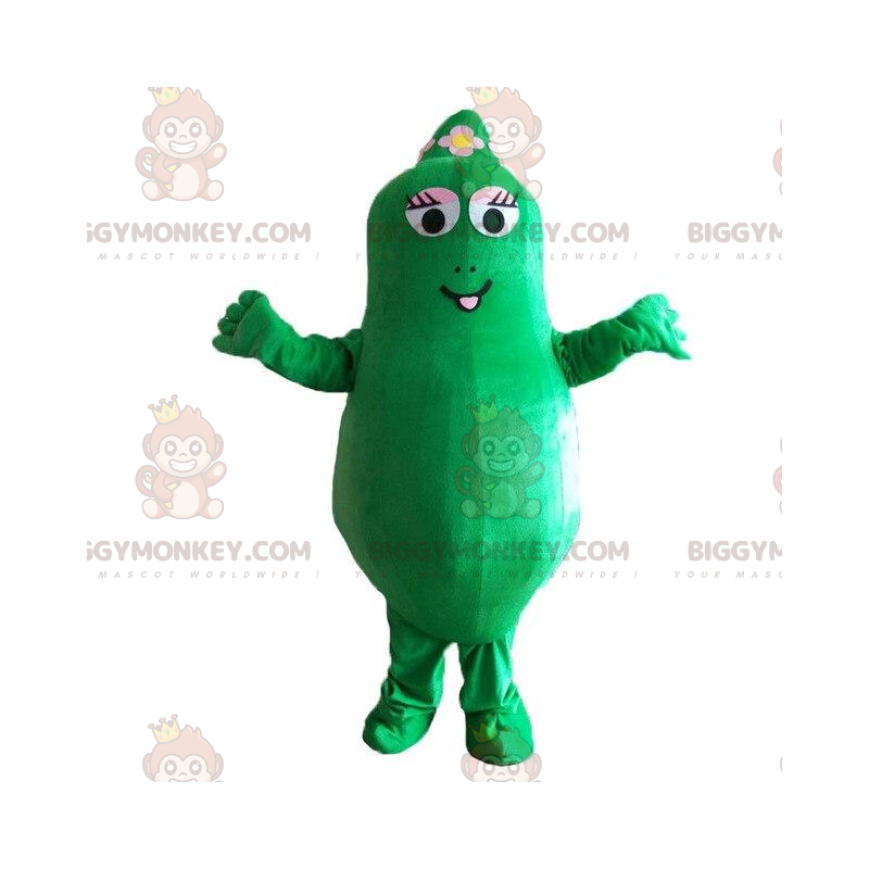 Barbalala BIGGYMONKEY™ mascot costume, green cartoon character