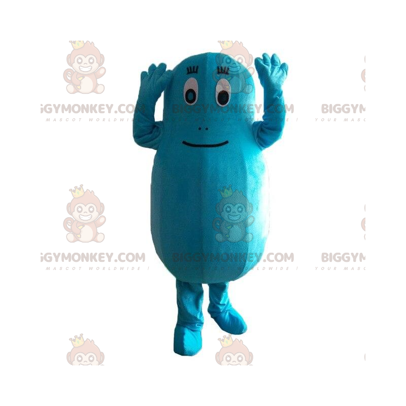 Traje de mascote BIGGYMONKEY™ de Barbibul, personagem azul do