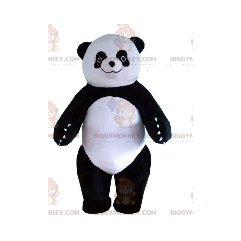 BIGGYMONKEY™ costume da mascotte di panda bianco e nero