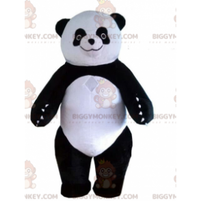 BIGGYMONKEY™ Maskottchenkostüm aus schwarz-weißem Panda