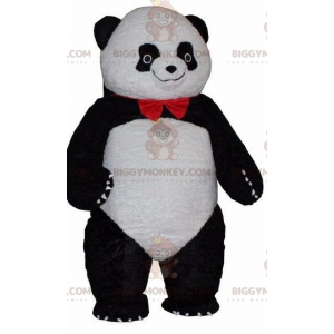 Traje de mascote BIGGYMONKEY™ de panda preto e branco, fantasia