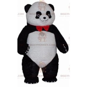 Traje de mascote BIGGYMONKEY™ de panda preto e branco, fantasia
