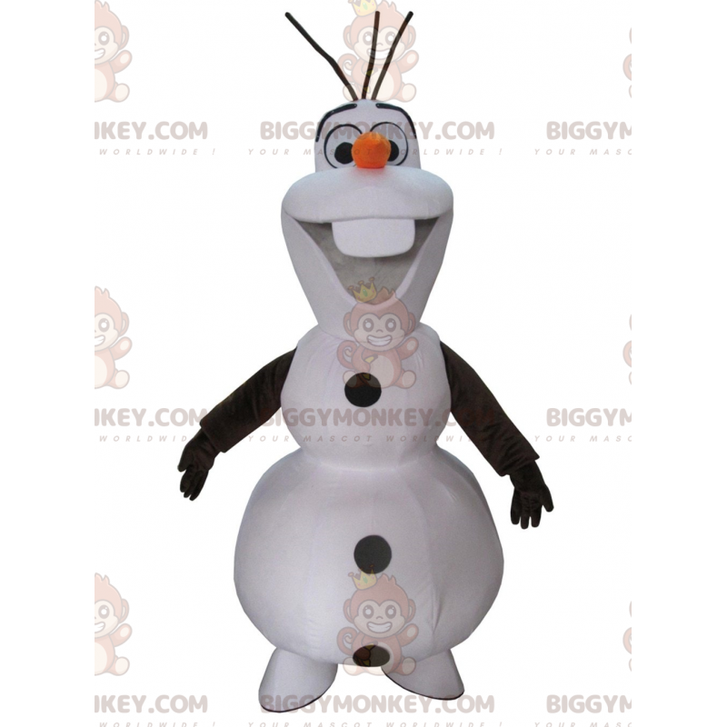 Costume de mascotte BIGGYMONKEY™ d'Olaf, bonhomme de neige de