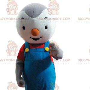 BIGGYMONKEY™ maskotdräkt av Tchoupi, den tecknade pingvinen för
