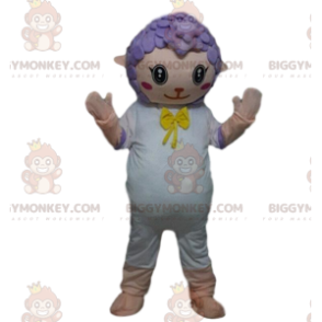 Traje de mascote de ovelha BIGGYMONKEY™, fantasia de cabra