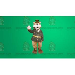 Brown Bear BIGGYMONKEY™ Mascot Costume Dressed In Police