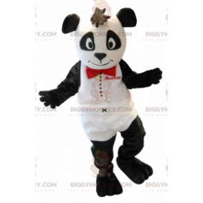 Bonito disfraz de mascota Panda blanco y negro BIGGYMONKEY™ -