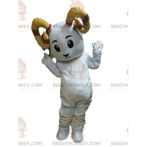 Traje de mascote de ovelha BIGGYMONKEY™, fantasia de cabra