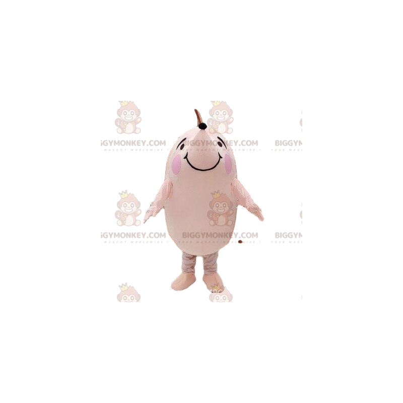 BIGGYMONKEY™ maskotkostume af hvidt og pink pindsvin