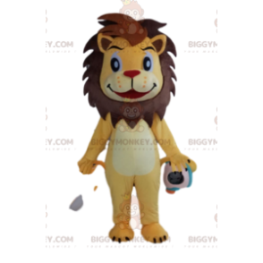 Costume de mascotte BIGGYMONKEY™ de joli lion jaune et marron