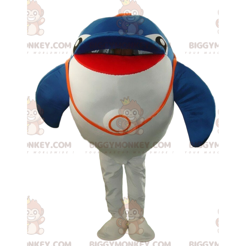 BIGGYMONKEY™ mascot costume of big dolphin, giant dolphin, sea