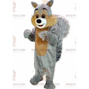 BIGGYMONKEY™ maskottiasu harmaan oravasta, metsäasu
