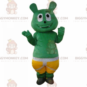 Monster BIGGYMONKEY™ maskotkostume, grønt væsenkostume, grøn