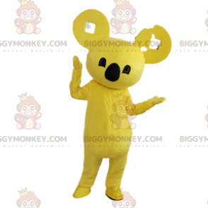 BIGGYMONKEY™ geel koala-mascottekostuum, exotisch kostuum, dier