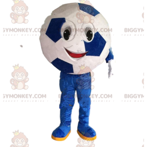 BIGGYMONKEY™ Maskottchenkostüm, runder Fußball