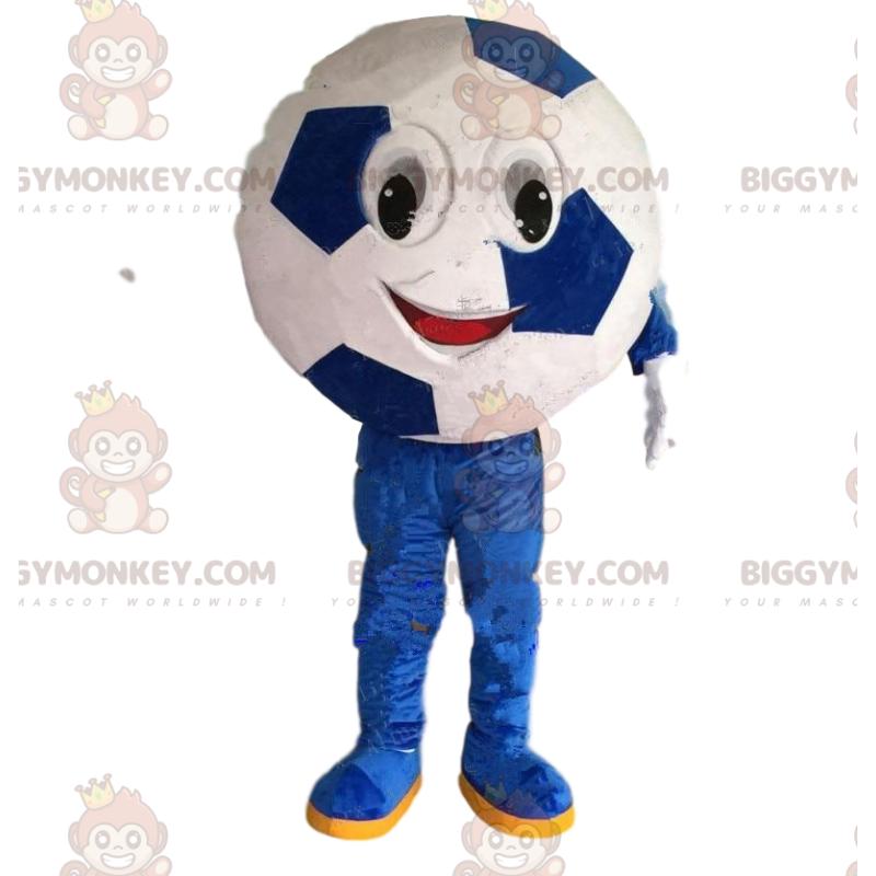 BIGGYMONKEY™ costume da mascotte pallone da calcio rotondo